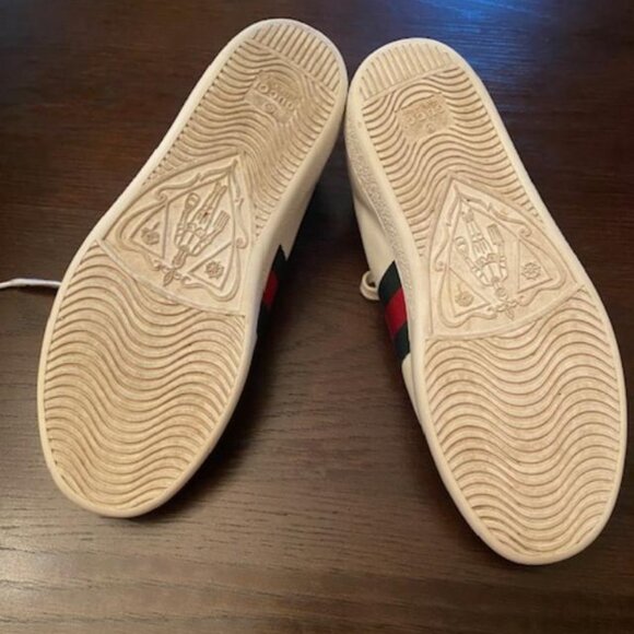 AUTHENTIC GUCCI ACE FLORAL EMBROIDERED SNEAKERS SHOES US 6 EU 36 - Picture 4 of 7